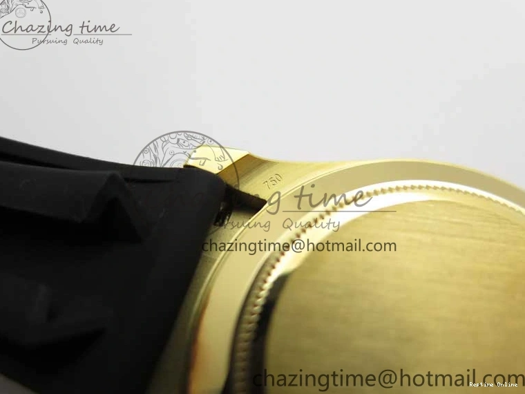 0501 Sporty Daytona 116518 KKF 1:1 Best Edition 904L Steel YG Black Dial on Rubber Strap A 2455